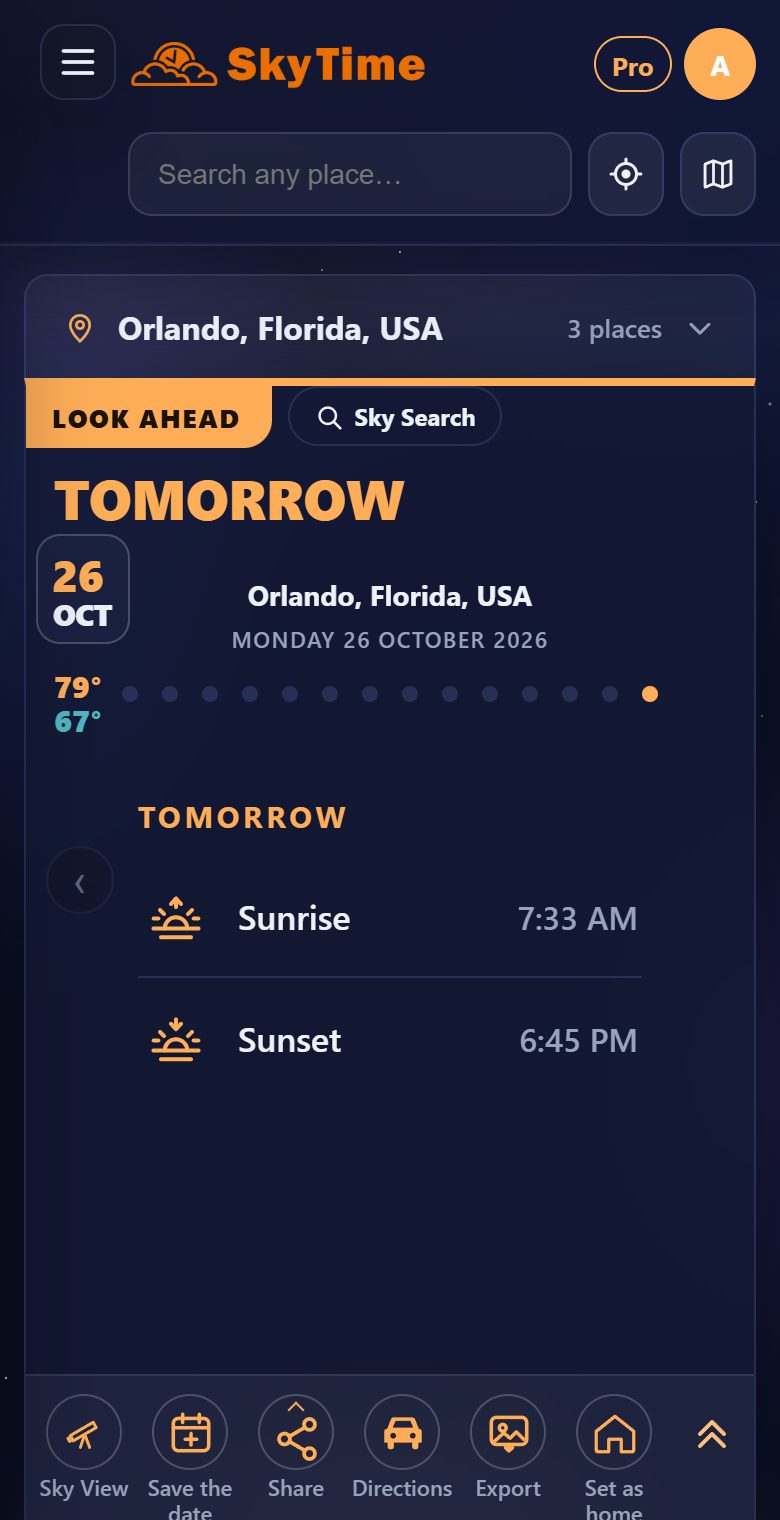 Look Ahead to tomorrow