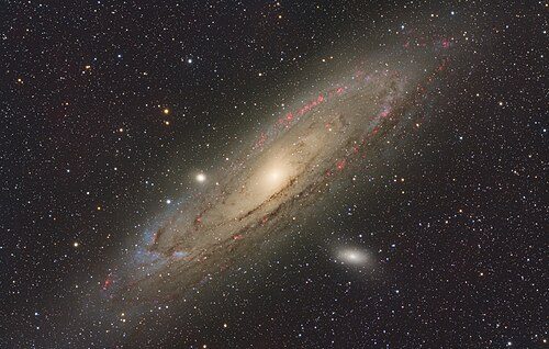 M31 (Andromeda Galaxy), M32 and M110 (RGB, H-alpha & OIII)